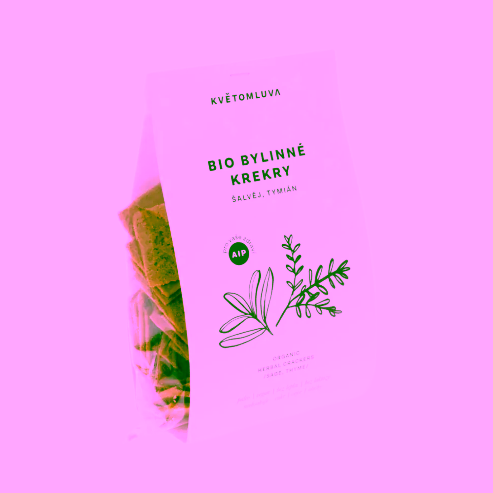 Květomluva Bio bylinné krekry AIP šalvěj, tymián