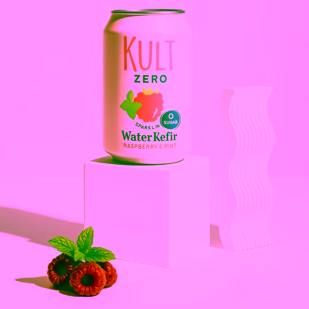Kult Bio vodní kefír Malina & Máta