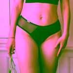 SAYU Menstruační plavky s transparentními boky