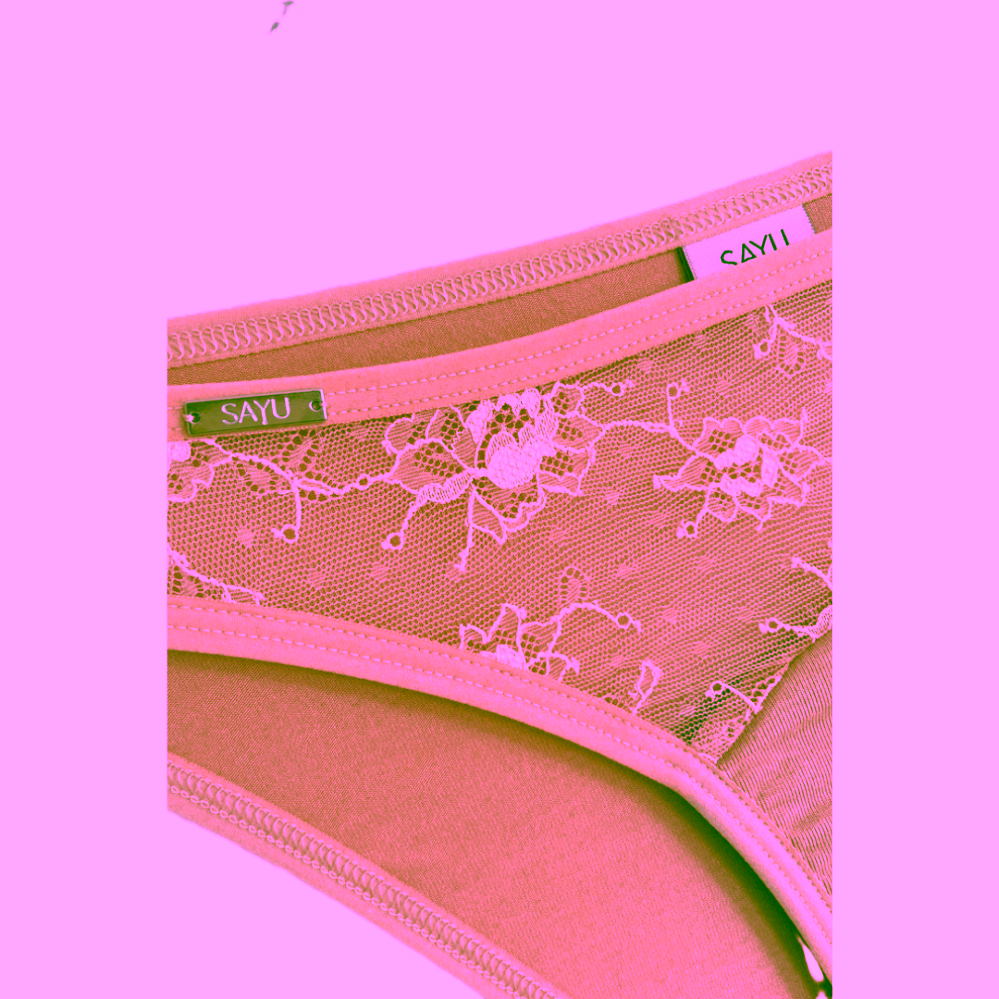 SAYU MODAL Hi Cut tělové kalhotky s krajkou