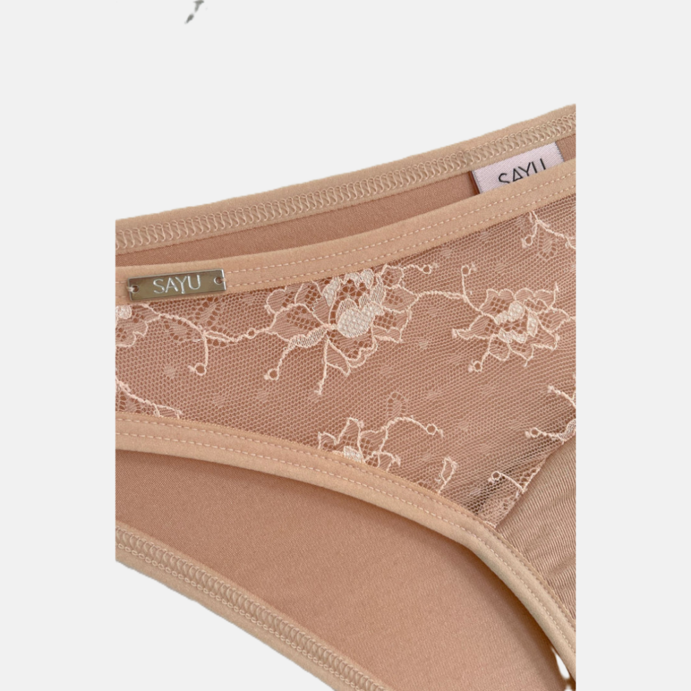 SAYU MODAL Hi Cut tělové kalhotky s krajkou