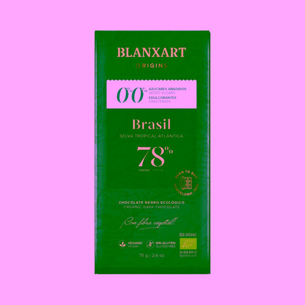 Blanxart Brasil 78% BIO hořká čokoláda bez přidaného cukru a sladidel 75 g