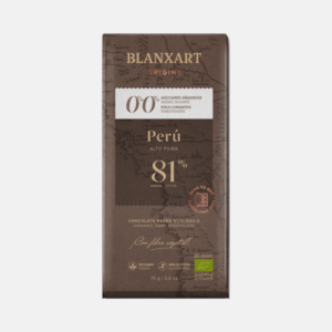 Blanxart Perú 81 % BIO hořká čokoláda bez přidaného cukru a sladidel 75 g
