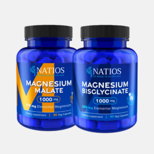 Natios Výhodný balíček 2 druhů hořčíků Malát a Bisglycinát