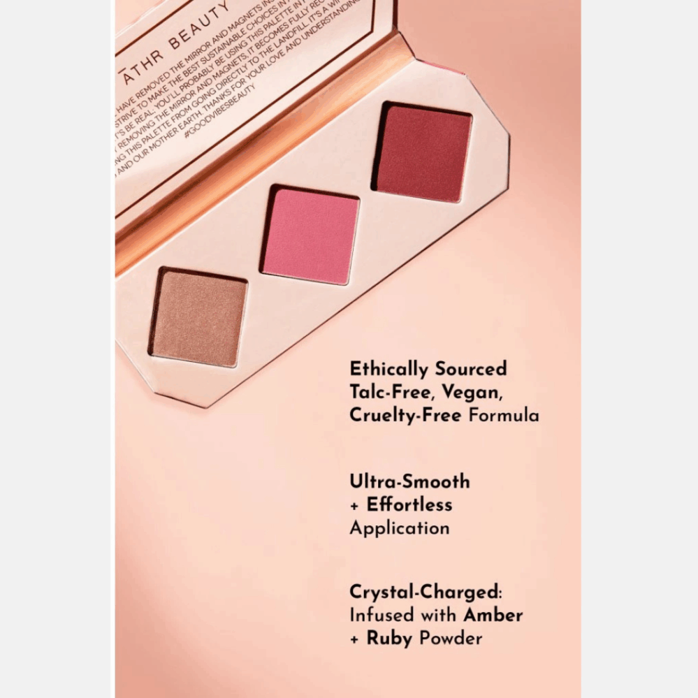 ĀTHR BEAUTY Multifunkční paletka na tváře Crystal Charged Cheek RUBY