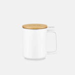 Kusmi Tea Hrnek na čaj s nerezovým sítkem 0,48 l bílý