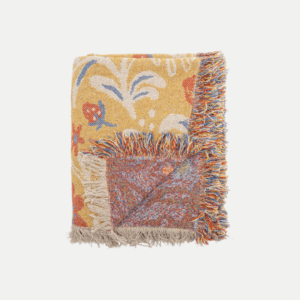 Bloomingville Reims přehoz z recyklované bavlny s květinovým vzorem