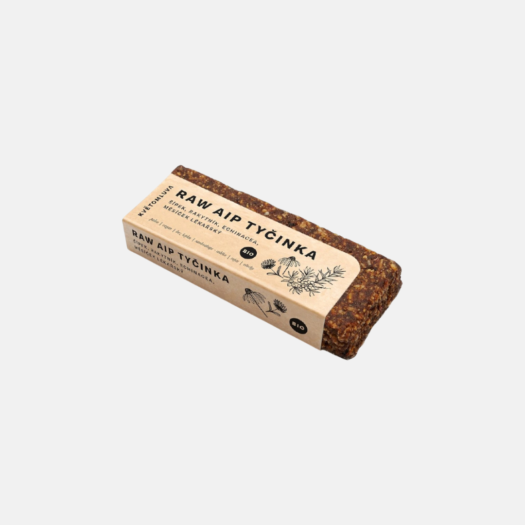 Květomluva BIO RAW AIP tyčinka šípek, rakytník, echinacea a měsíček lékařský 55 g