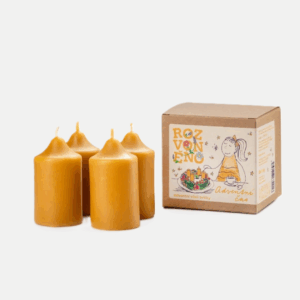 Rozvoněno Adventní čas sada včelích adventních svíček 4 ks