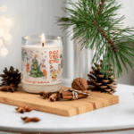 Rozvoněno Voňavý advent přírodní svíčka s BIO borovicí, cedrem, kadidlem a pomerančem 300 ml