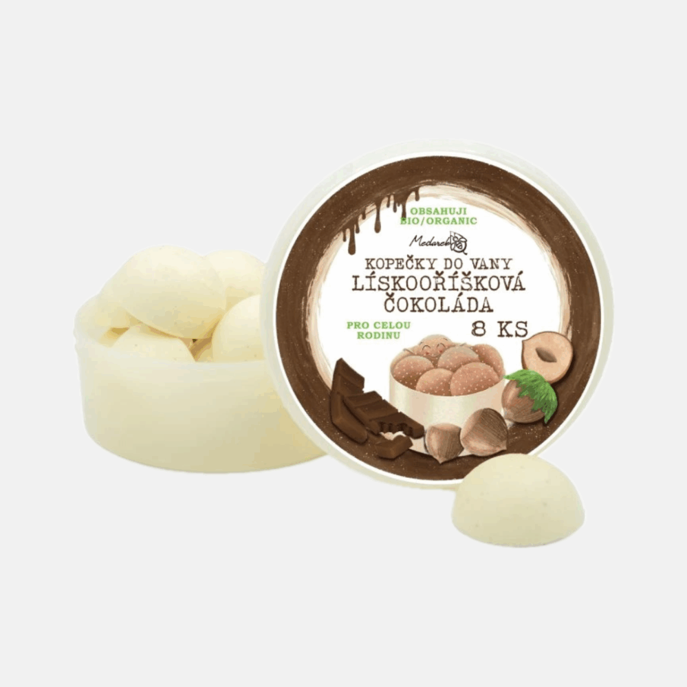 Medarek Kopečky do vany Lískooříšková čokoláda - pro celou rodinu 8 ks