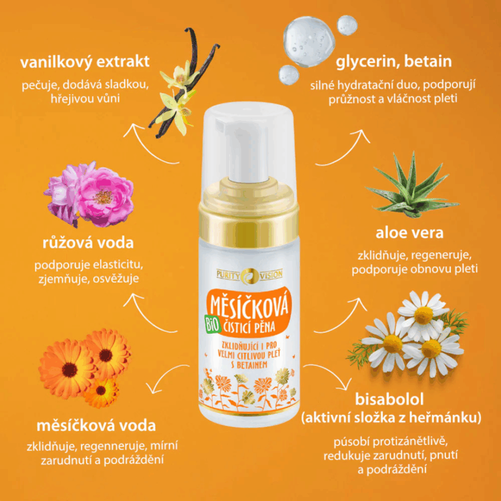 Purity Vision Bio Měsíčková čistící pěna 90 ml