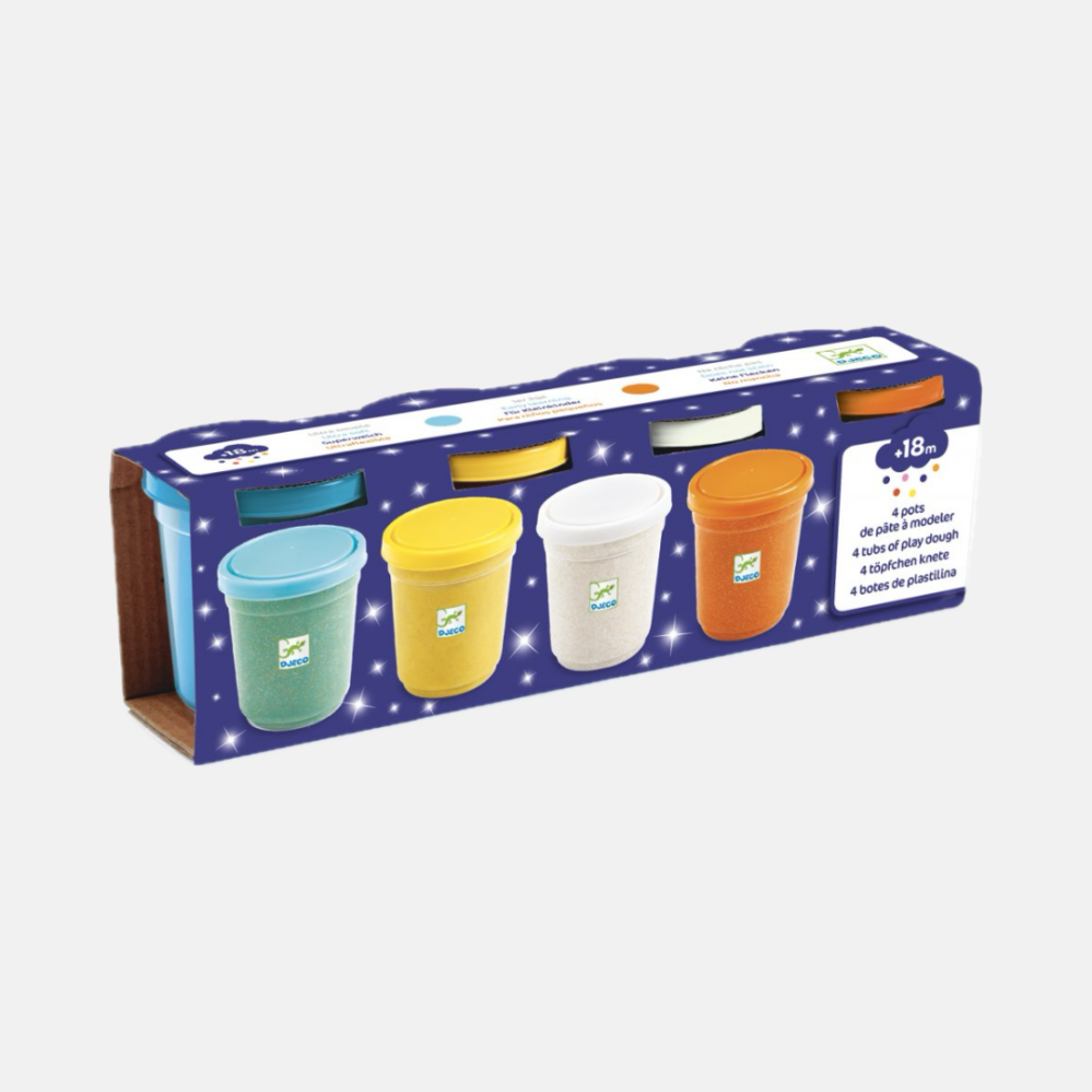 Djeco Barevná metalická modelína s odlesky