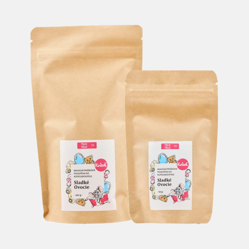 Kvitok Magická pěna do koupele v prášku Sladké ovoce
