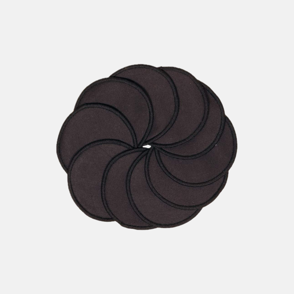 Pandoo Pratelné odličovací tamponky z bio bavlny 10 ks černé