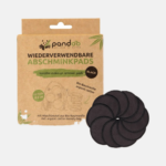 Pandoo Pratelné odličovací tamponky z bio bavlny 10 ks černé