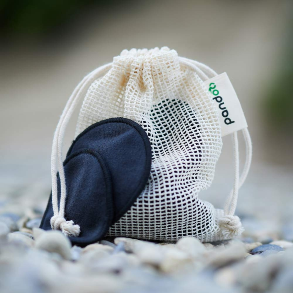 Pandoo Pratelné odličovací tamponky z bio bavlny 10 ks černé