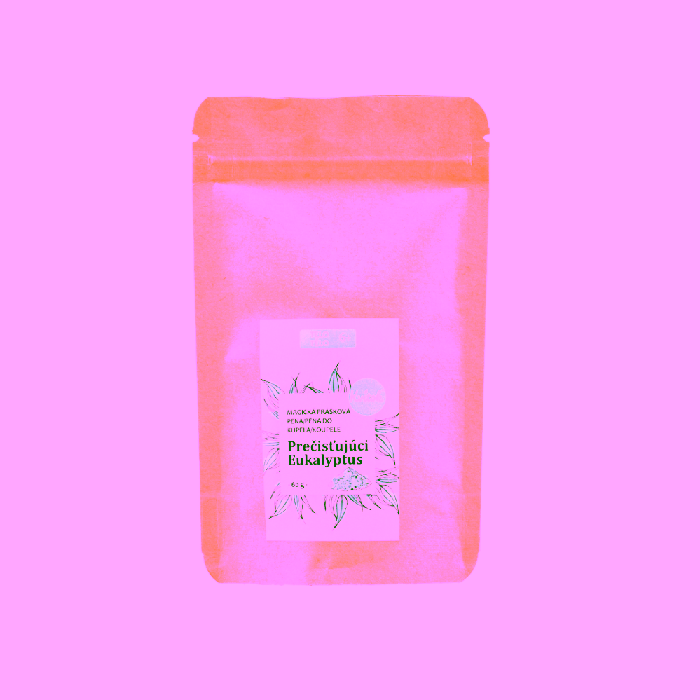 Kvitok Magická pěna do koupele v prášku Pročišťující eukalypt 60 g