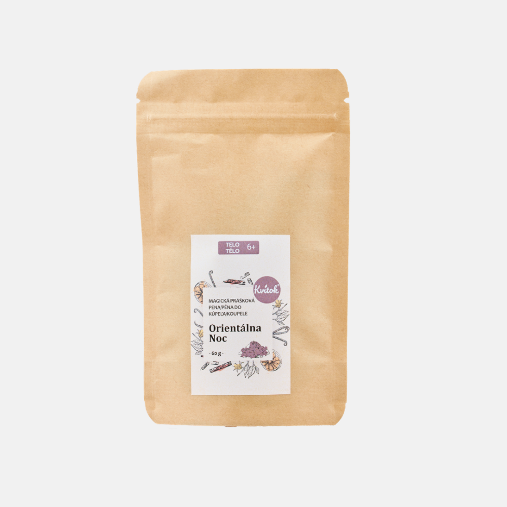 Kvitok Magická pěna do koupele v prášku Orientální noc 60 g