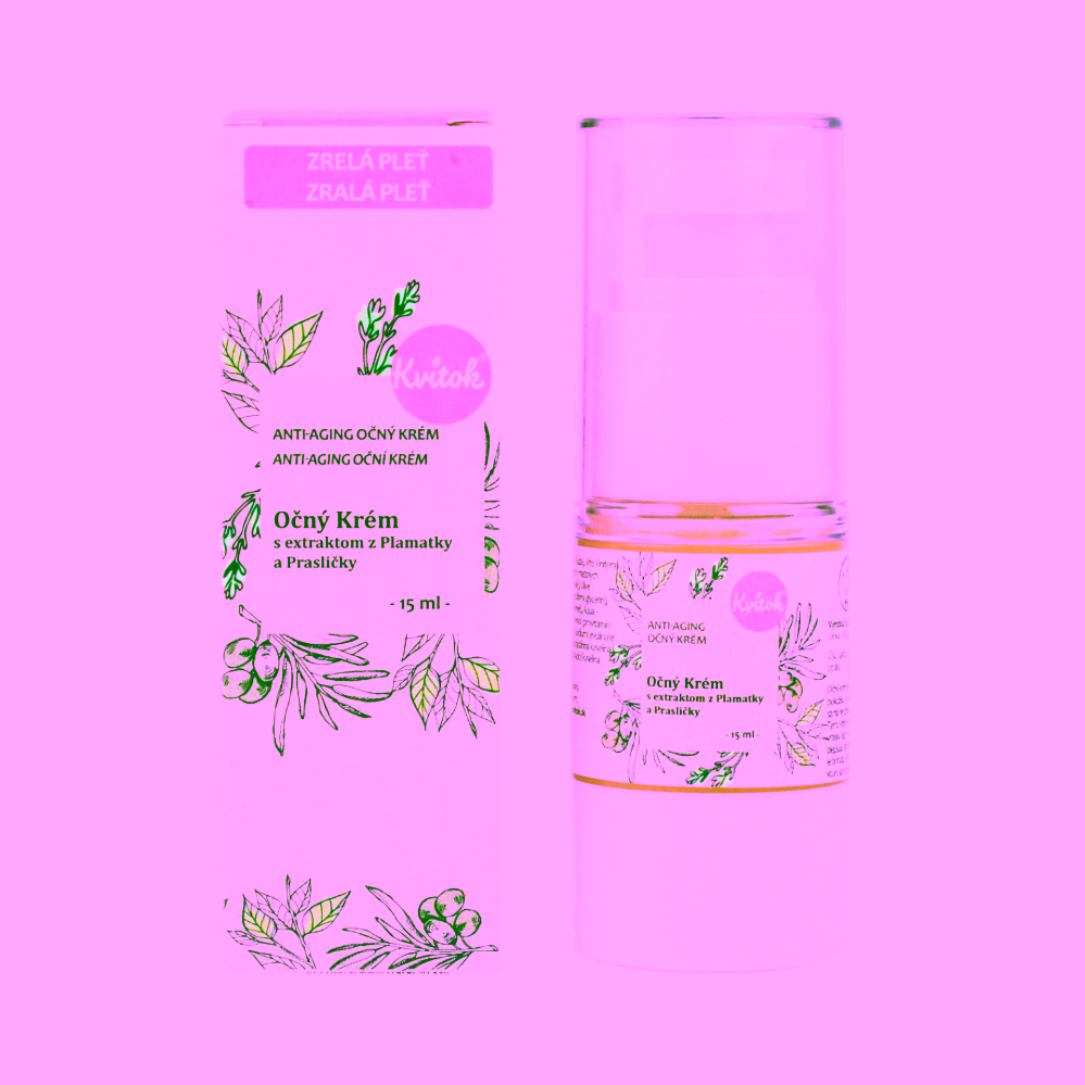 Kvitok Oční krém s extraktem z Plamatky a Přesličky