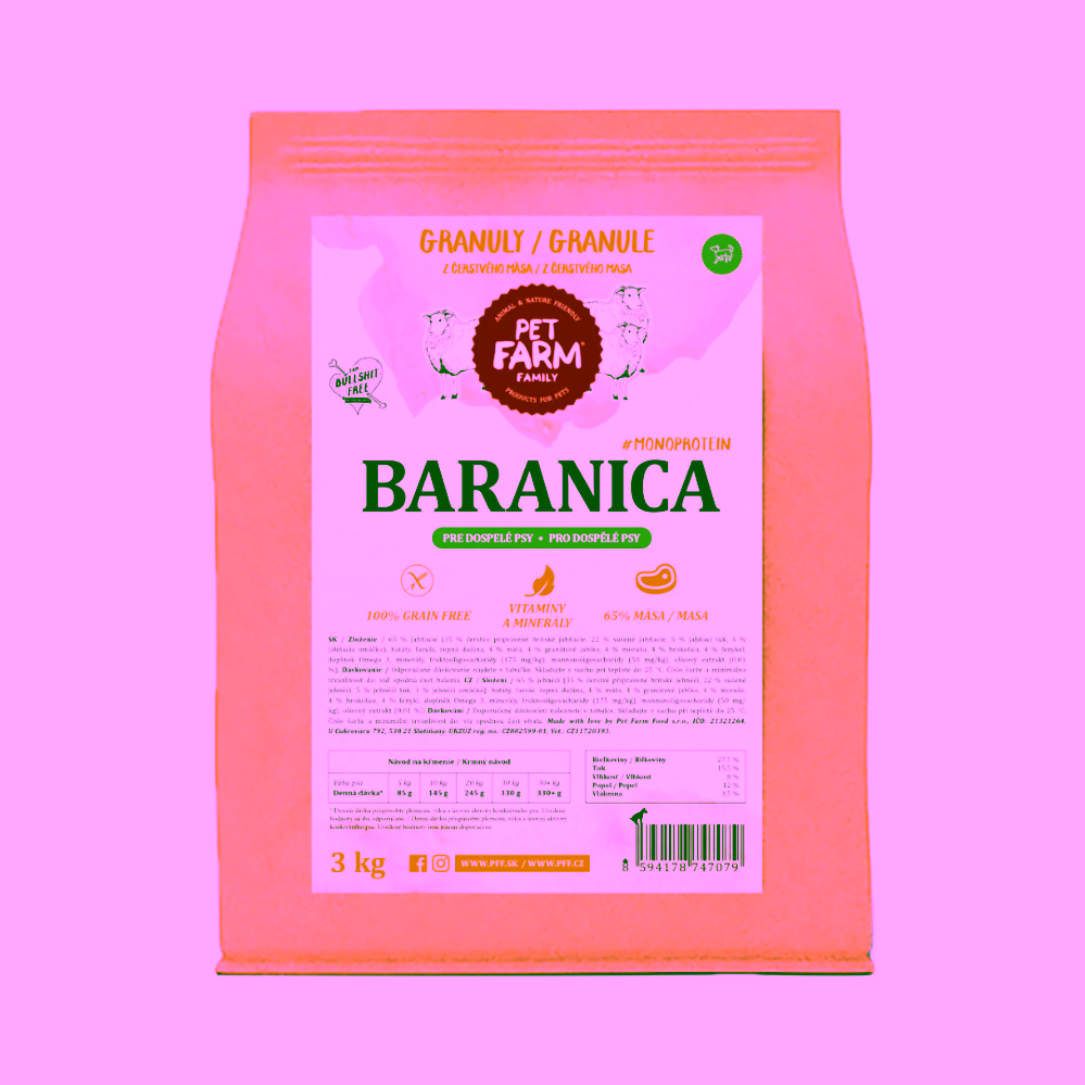 Pet Farm Family Baranica Granule pro dospělé psy