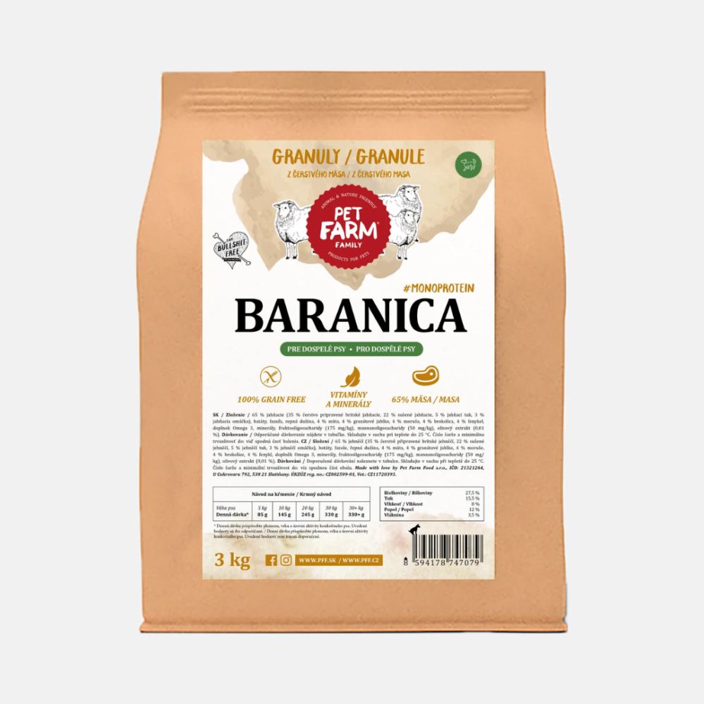 Pet Farm Family Baranica Granule pro dospělé psy