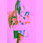 Bloomingville Anniversary vícebarevná bavlněná nákupní taška