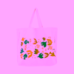 Bloomingville Anniversary vícebarevná bavlněná nákupní taška