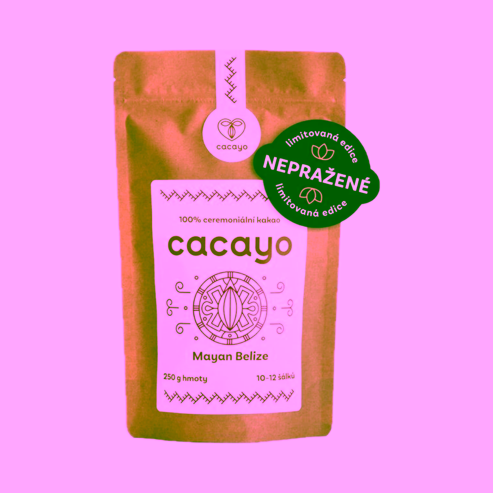 Cacayo Nepražené bio kakao Mayan Belize