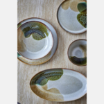 Bloomingville Jules kameninový talíř zelený