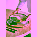 Bloomingville Jules kameninový talíř zelený