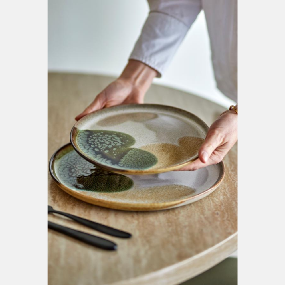 Bloomingville Jules kameninový talíř zelený
