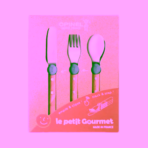 Opinel Le Petit Gourmet set dětských příborů modrá