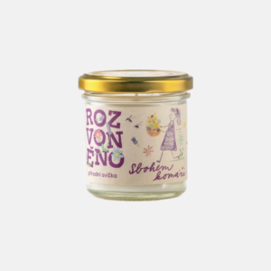 Rozvoněno Sbohem komáři přírodní svíčka s BIO citronelou a levandulí 130 ml