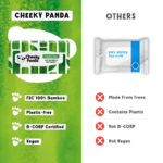 The Cheeky Panda Jednorázové bambusové multifunkční suché ubrousky