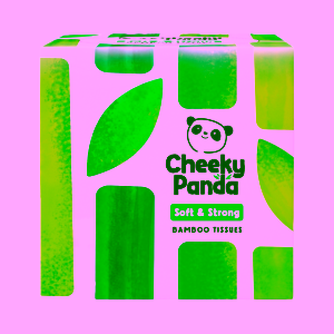 The Cheeky Panda Jednorázové bambusové kapesníky bílé 3 vrstvé v boxu