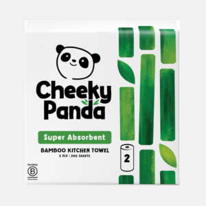 The Cheeky Panda Jednorázové bambusové kuchyňské utěrky bílé 2 vrstvé balení 2 ks