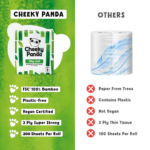 The Cheeky Panda Bambusový toaletní papír bílý 3 vrstvý balení 9 rolí