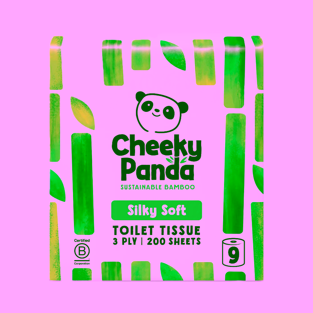 The Cheeky Panda Bambusový toaletní papír bílý 3 vrstvý balení 9 rolí