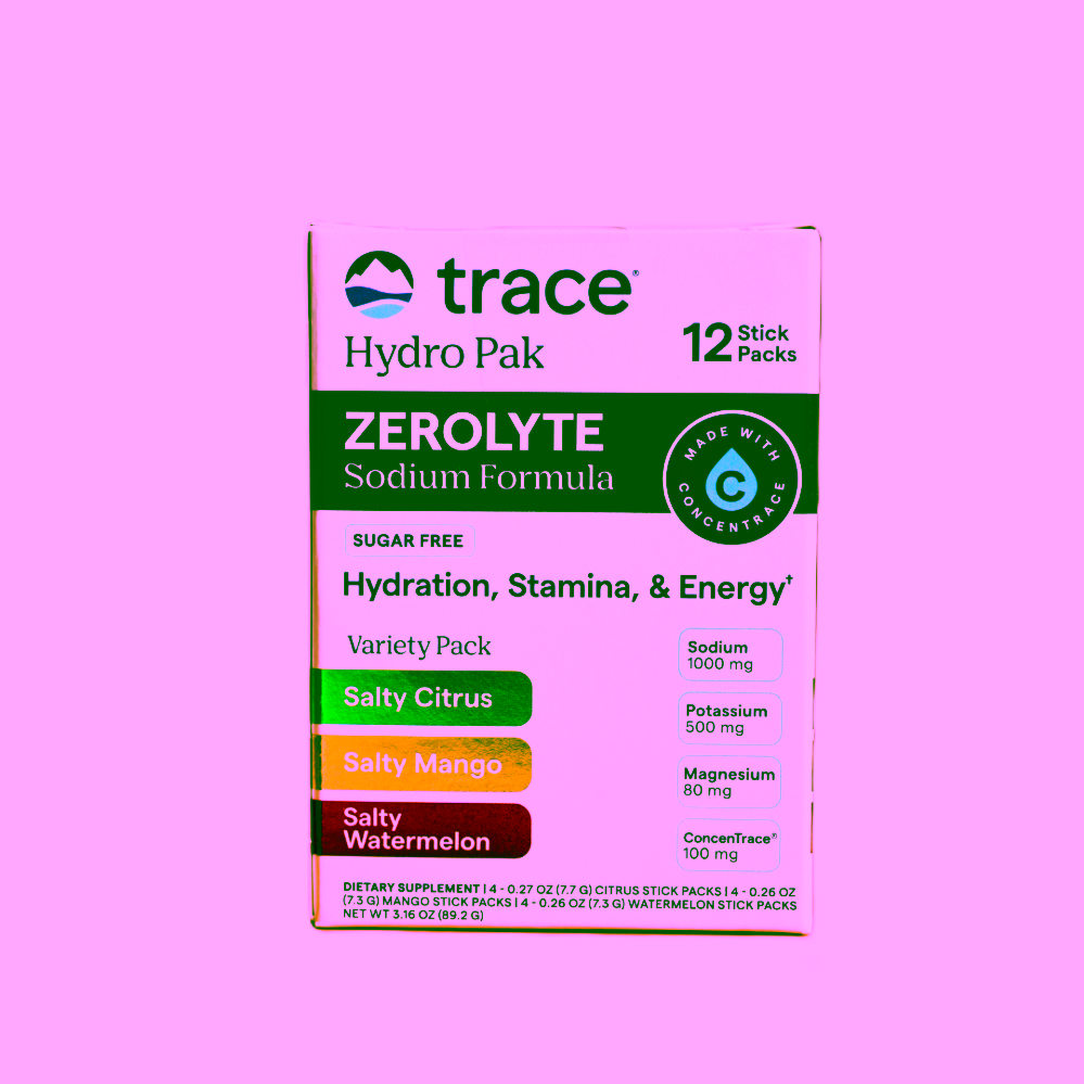 Trace Minerals Zerolyte elektrolyty Variety pack Citron Mango Meloun