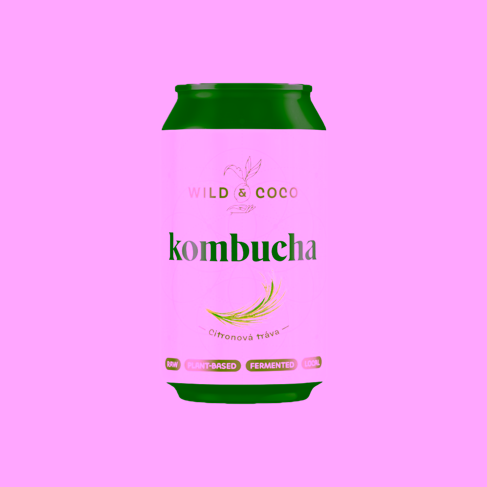 Wild & Coco Kombucha Citronová tráva