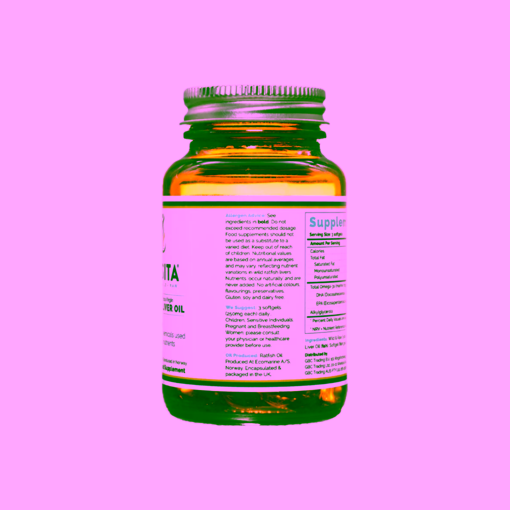 Rosita Ratfish Liver Oil Viking Chimaera Monstrosa Oleum 90 kapslí