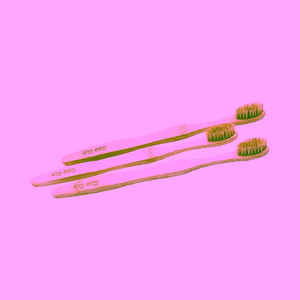 Gaia Guy Zubní kartáček z bambusu s kančími štětinami