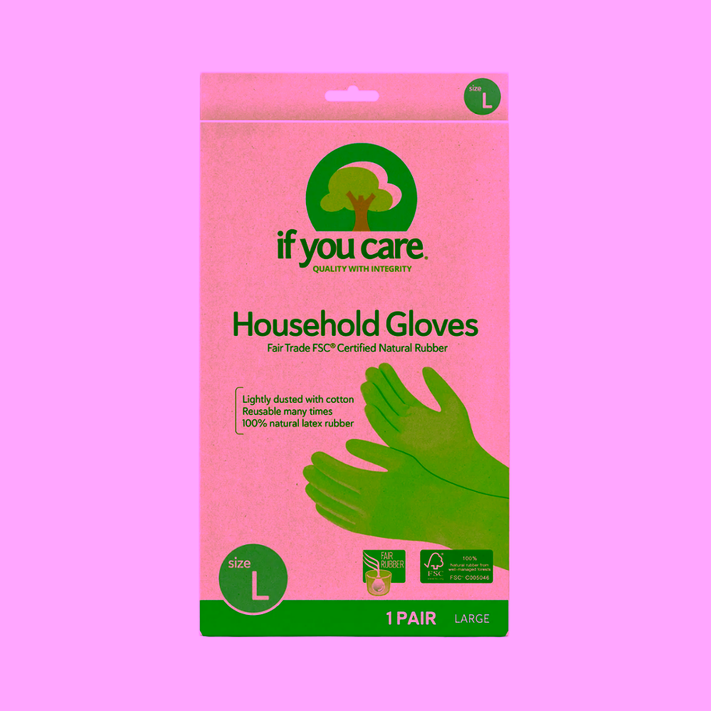 If you care Opakovaně použitelné latexové rukavice Fair Rubber velikost L
