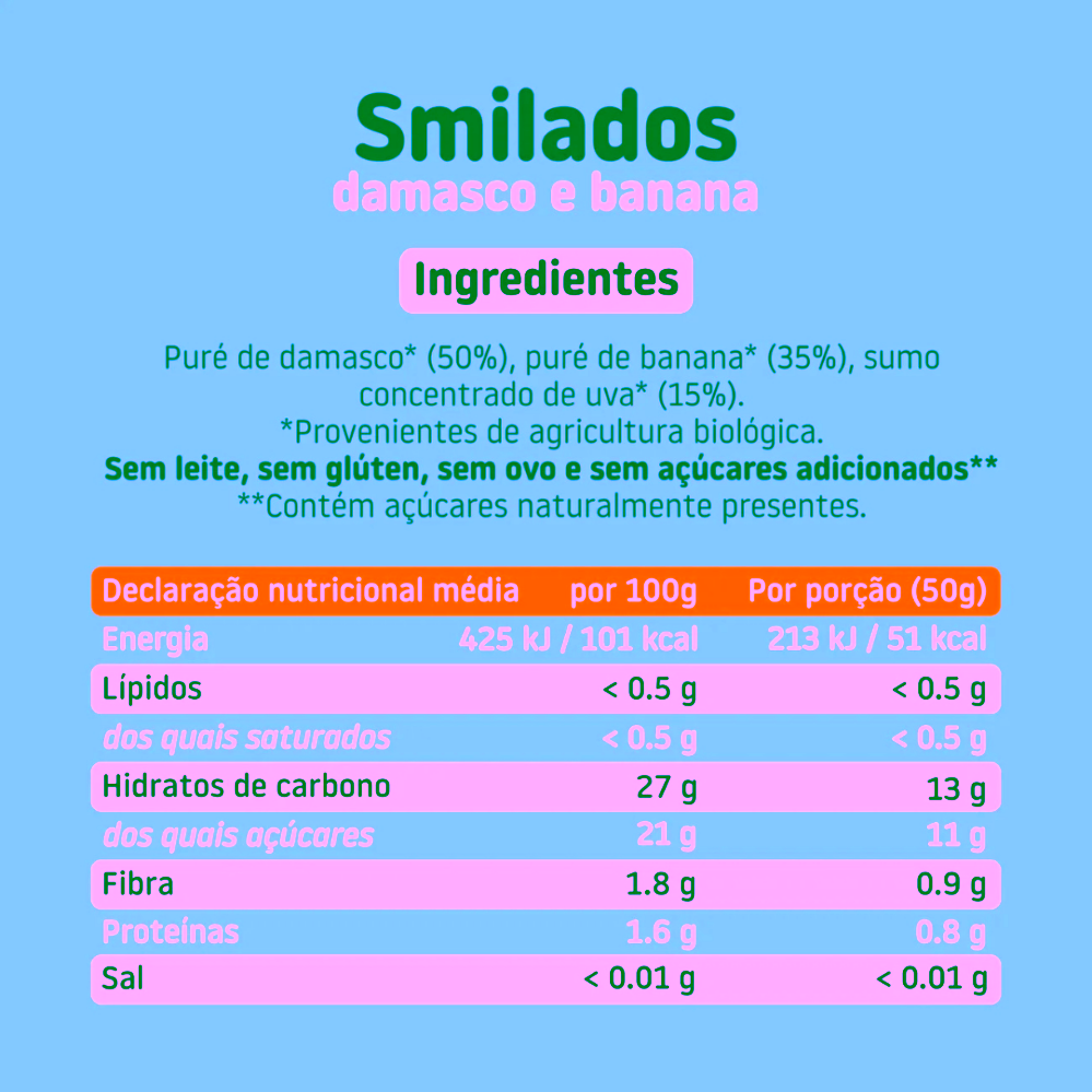 Smileat BIO 100% ovocné zmrzlinky k zamražení meruňka & banán