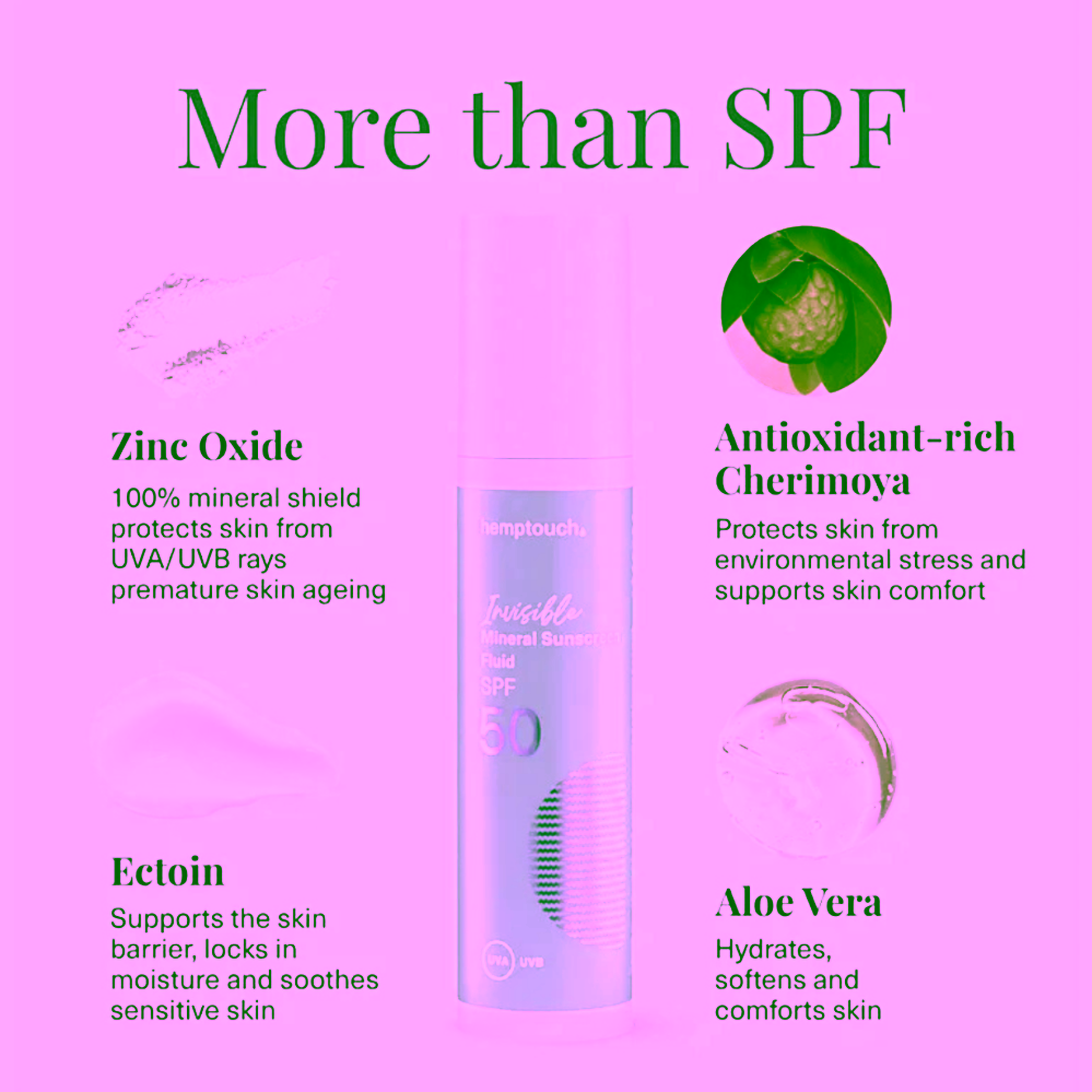Hemptouch Minerální opalovací fluid Invisible SPF 50
