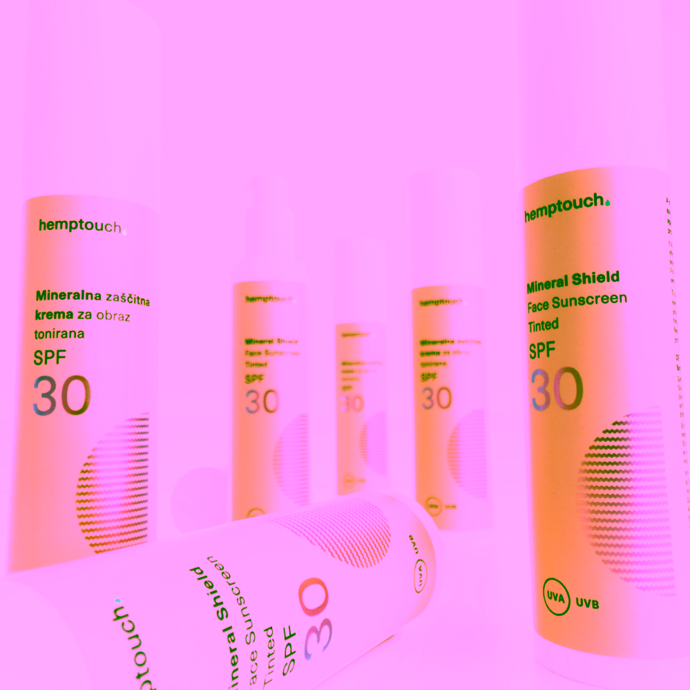 Hemptouch Minerální tónovaný opalovací krém na obličej Mineral Shield SPF 30