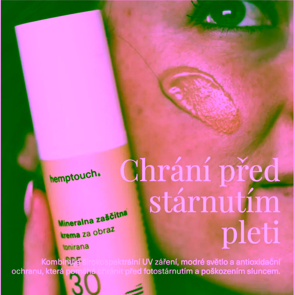 Hemptouch Minerální tónovaný opalovací krém na obličej Mineral Shield SPF 30