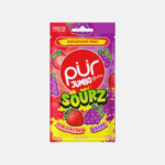 Pür Žvýkačky SOURZ Jumbo bez cukru jahoda a hroznové víno