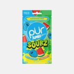 Pür Žvýkačky SOURZ Jumbo bez cukru modrá malina a vodní meloun